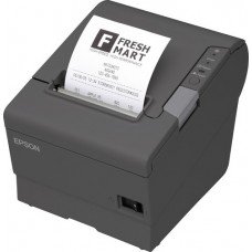Epson TM-T88V - Thermal Receipt Printer, USB and Ethernet Interfaces, Auto-cutter, Buzzer. Includes power supply.  Color: Dark gray.